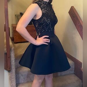 NWT!! Windsor Black Lace Dress with Ribbon tie, size small!